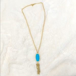Kendra Scott Turquoise + Gold Rayne Necklace